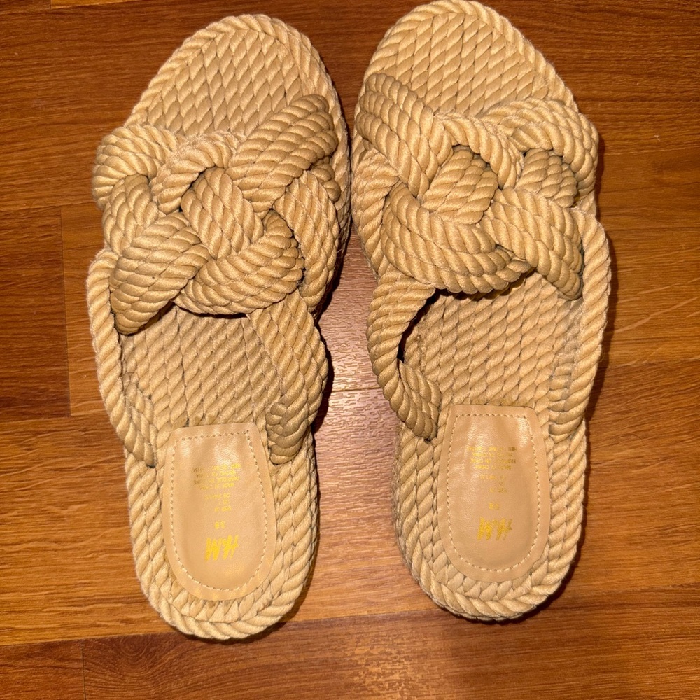 H&M Women's Tan Rope Sandals